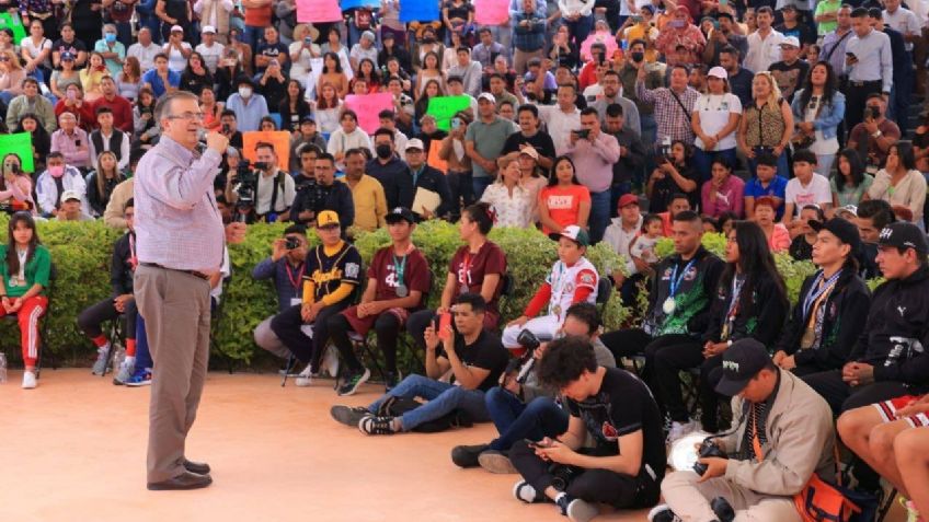 Marcelo Ebrard se siente superior en Ixtapaluca: "Soy la corcholata a vencer", afirma durante visita