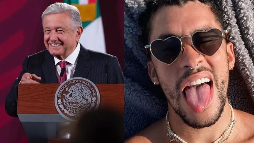 Tras criticar corridos tumbados, AMLO cierra la 'mañanera' con canción de Bad Bunny y Grupo Frontera