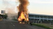 VIDEO: Autobús repleto de niños de un equipo de futbol sufre incendio en carretera de Tabasco