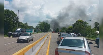 Desde un enfrentamiento armado y vehículos incendiados, reportan en carretera Cárdenas-Huimanguillo