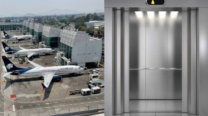 No solo en el IMSS: Pasajeros quedan atrapados en un elevador del AICM; así fue el rescate