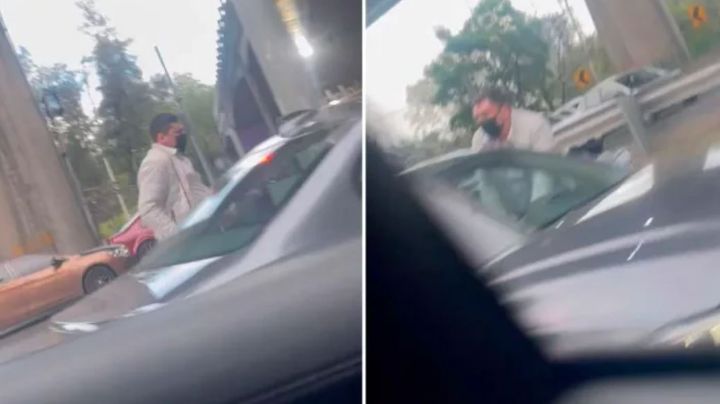 VIDEO: Captan a hombre mientras asalta a un automovilista en Periférico, en la CDMX