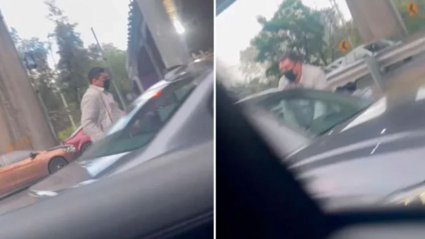 VIDEO: Captan a hombre mientras asalta a un automovilista en Periférico, en la CDMX