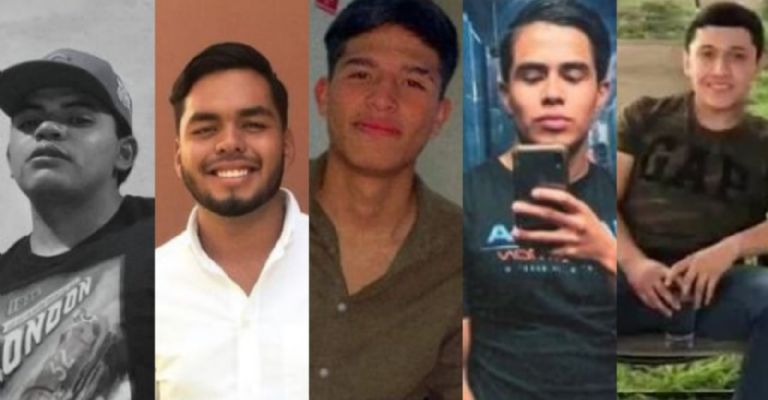 Los cinco jóvenes desaparecidos