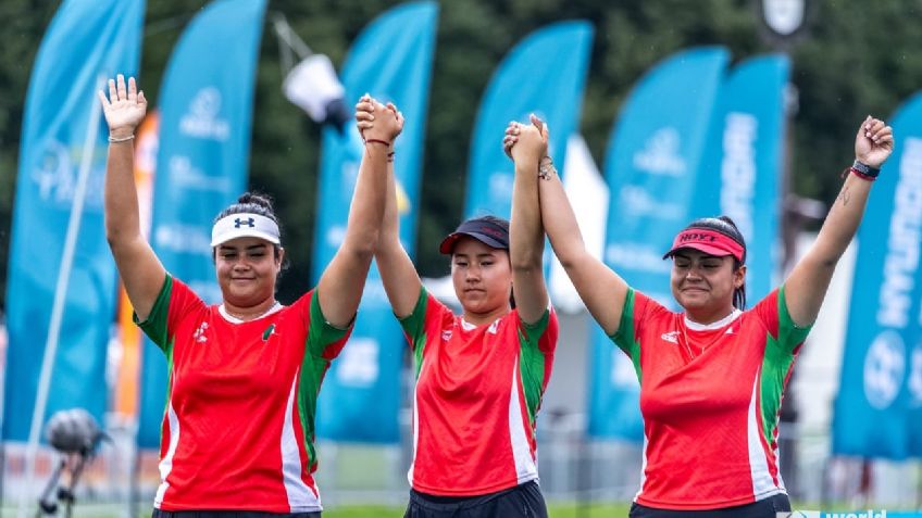 Equipo femenil de tiro con arco y Miguel Becerra se cuelgan la plata en Copa del Mundo