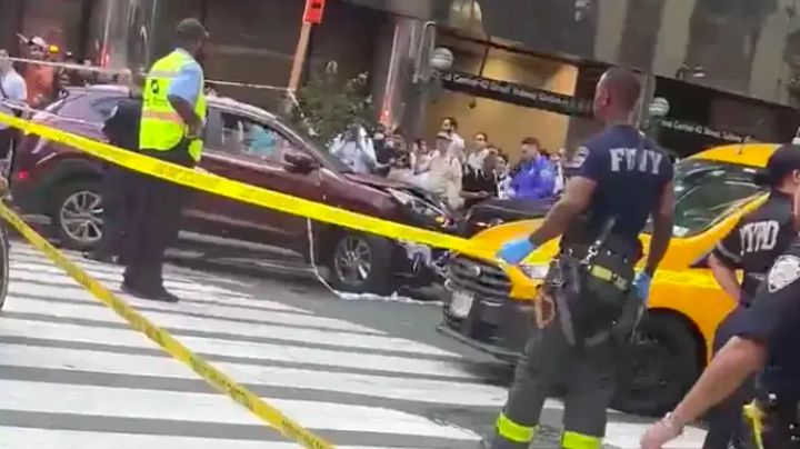 Alerta en Manhattan: Joven roba un auto y mientras huye, embiste a transeúntes; hay 10 heridos