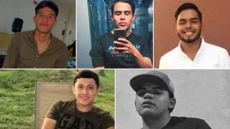 Los cinco jóvenes desaparecidos