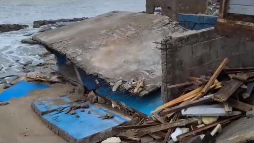 El huracán 'Hilary' se lleva parte de hotel en Bahía de Kino, Sonora