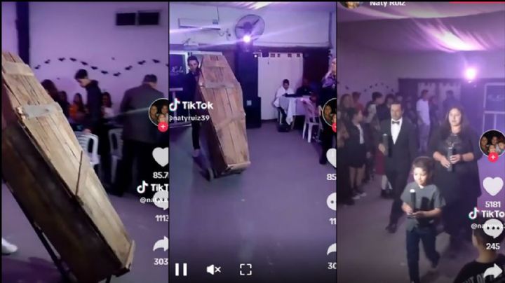 Quinceañera aterra a sus invitados tras llegar a su fiesta en el interior de un ataúd