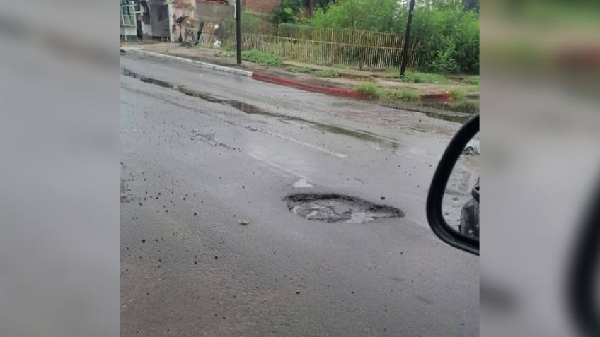 Lluvias destapan malos trabajos de pavimentación en Huatabampo, Sonora
