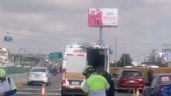 Hombre se arroja de puente peatonal en la autopista México-Puebla; habría sido asaltado