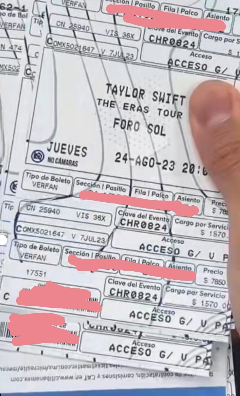 Reventa para concierto de Taylor Swift