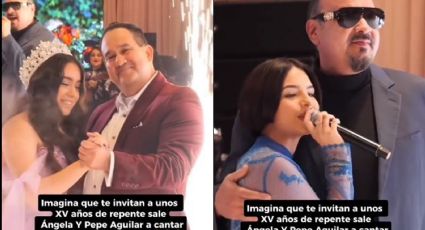 De sorpresa, Ángela y Pepe Aguilar aparecen en una fiesta de XV años y cantan el vals
