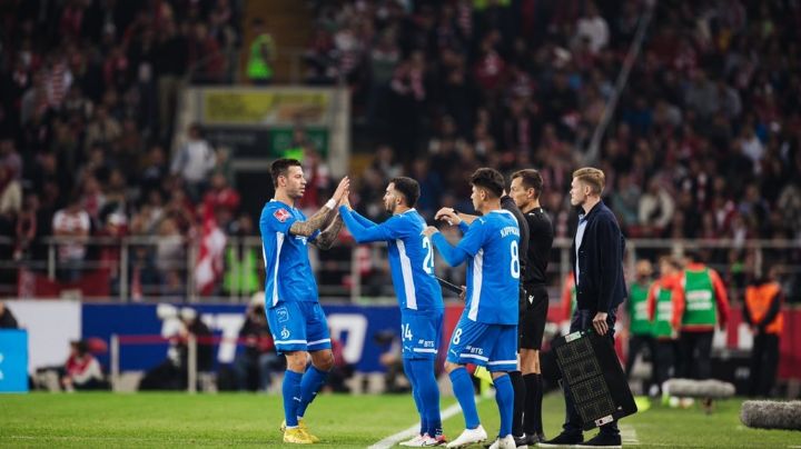 Luis Chávez debuta en el Dinamo de Moscú y participa en el único gol de su equipo