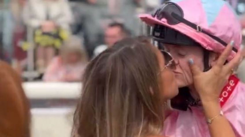 ¿Otro beso polémico? Dueña de caballo besa a jinete Sean Kirrane y se vuelve viral