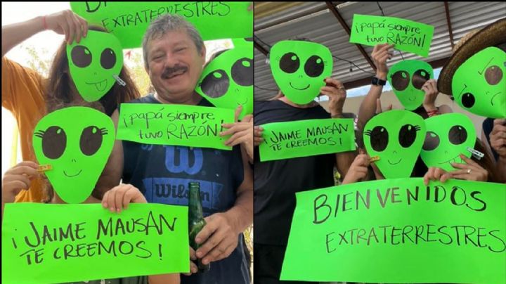 (FOTOS) Familia organiza fiesta para darle la bienvenida a los aliens: "Te creemos Jaime Mausan"
