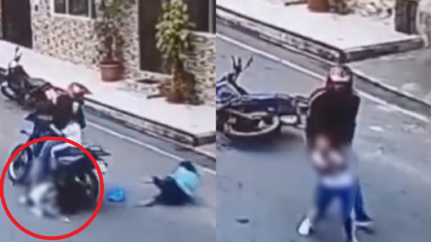 FUERTE VIDEO: Menor de 11 años pierde un brazo tras caerse de una motocicleta en movimiento