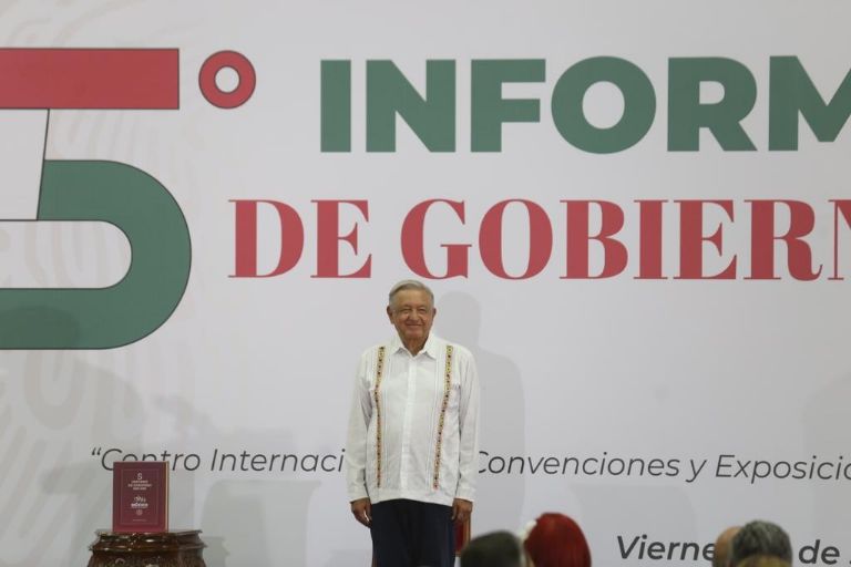 AMLO presentó su Quinto Informe de Gobierno desde Campeche. Foto: Gobierno de México