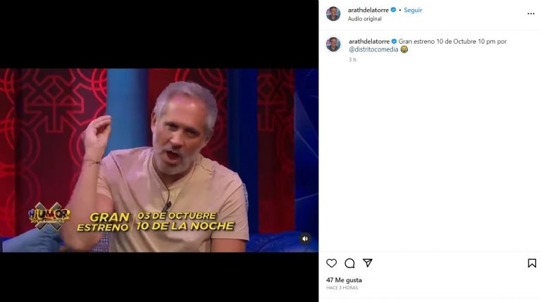 Arath de la Torre presume nuevo programa