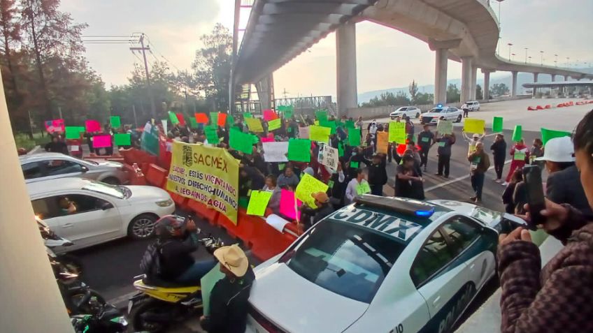 Caos en la México-Cuernavaca en plenas fiestas patrias; bloquean la caseta por esto