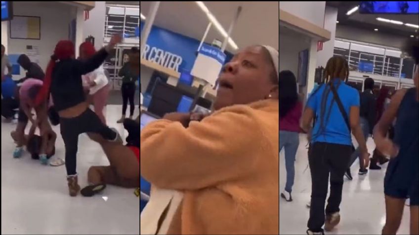 Cerca de 25 personas protagonizan pelea en afamada tienda de autoservicio; el VIDEO se viraliza