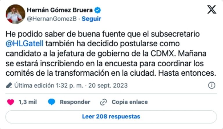 Hugo López Gatell tuit 