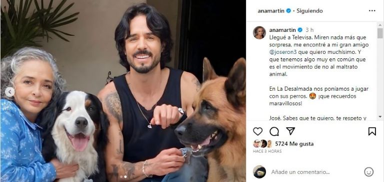 Ana Martín comparte tierna relación con José Ron
