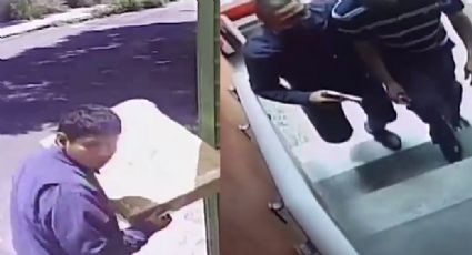 VIDEO: Captan a ladrones al asaltar a familia a mano armada; fingieron ser repartidores