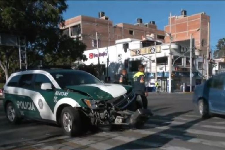 Patrulla accidentada en la GAM