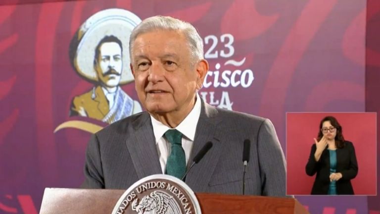 En la imagen, AMLO en su tradicional conferencia de prensa