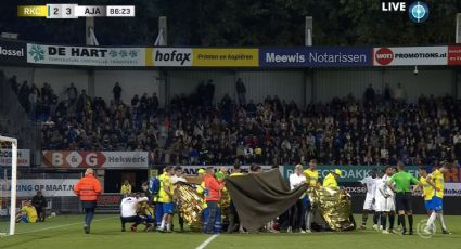 Portero del Waalwijk queda inconsciente en pleno partido contra Ajax y se suspende