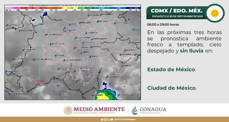 Clima en CDMX hoy 30 de septiembre