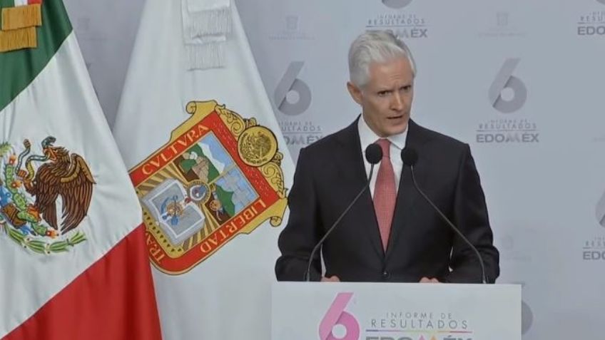 Alfredo del Mazo agradece a AMLO durante su sexto Informe; envía mensaje a Delfina Gómez