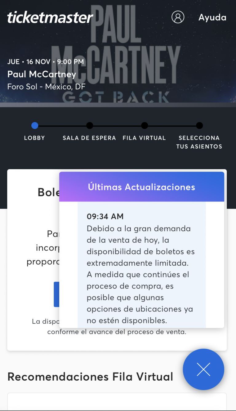 Fila Virtual Paul McCartney 