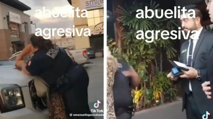 VIDEO: Abuelita golpea a policía en Mexicali, internautas  la bautizan 'Lady amenazas'