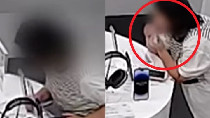 VIDEO: Con tal de tener un iPhone 14, mujer lo roba de una tienda ¡a mordidas!