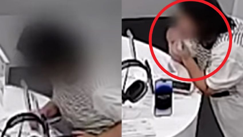 VIDEO: Con tal de tener un iPhone 14, mujer lo roba de una tienda ¡a mordidas!