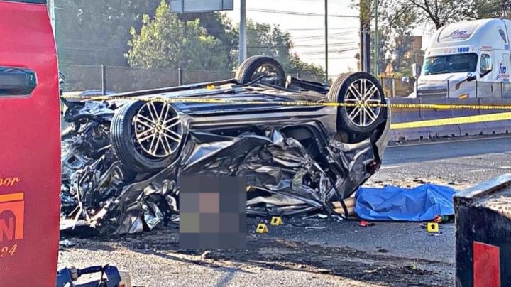 Imágenes fuertes: Caos en la México-Querétaro por volcadura; un muerto al momento