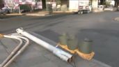 Caos en Periférico: Tractocamión derriba semáforo a la altura de calzada Legaria