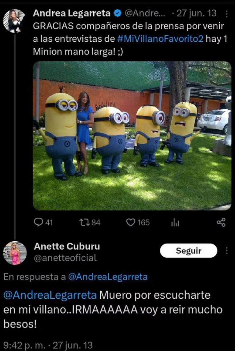 Anette Cuburu fue amiga de Andrea Legarreta