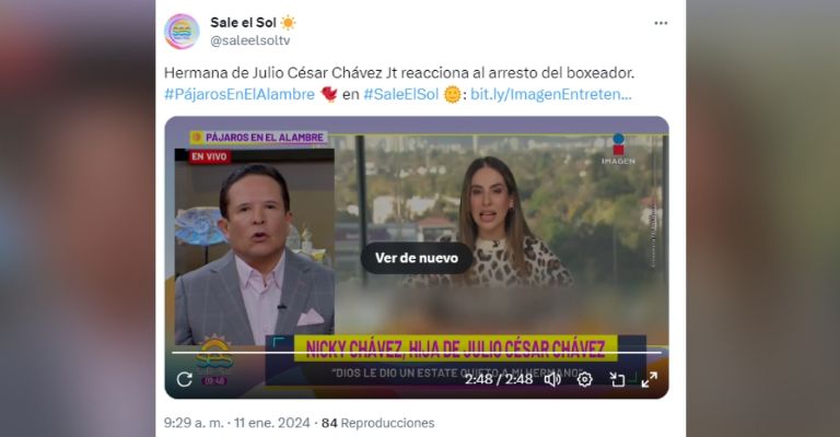Nicole Chávez habla del arresto de Julio César Chávez Jr y dice que es un estate quieto a sus excesos