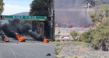 VIDEO: Manifestantes bloquean carretera en Jalisco; hay quema de llantas y un tráiler