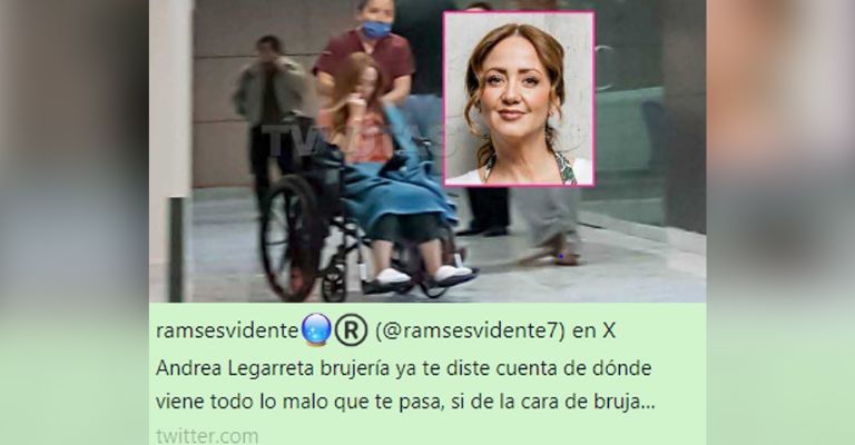 Andrea Legarreta recibe severa advertencia de vidente y comparten foto de ella en silla de ruedas