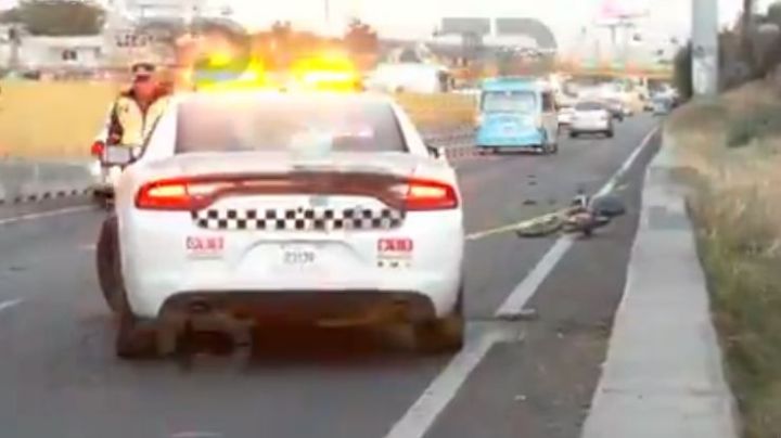 Caos en la autopista México-Puebla: ciclista muere arrollado cerca de Puente La Concordia