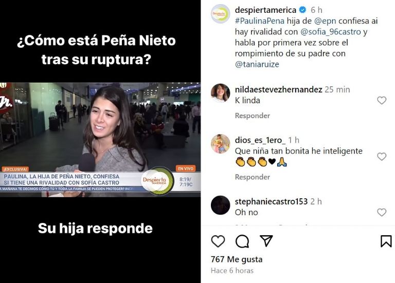 Hija de Peña Nieto confiesa si está enfermo