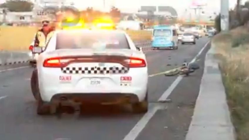Caos en la autopista México-Puebla: ciclista muere arrollado cerca de Puente La Concordia