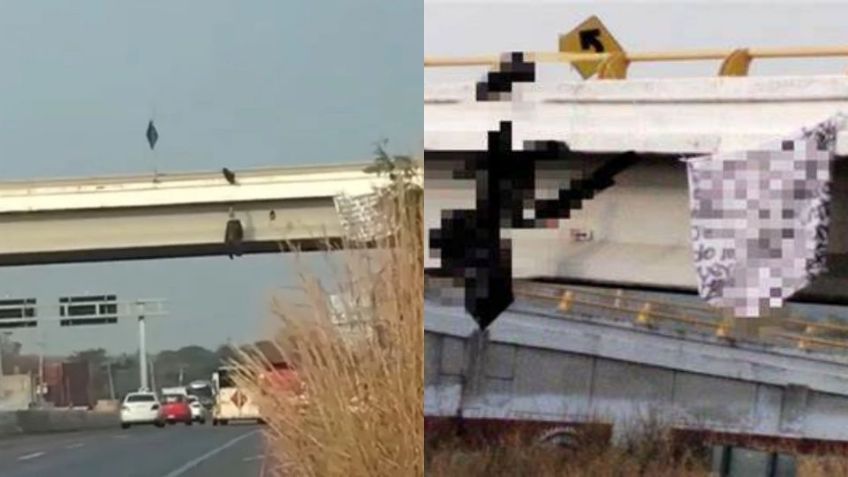 VIDEO: Cuelgan cuerpo con cabeza cercenada en la entrada de la capital de Chiapas