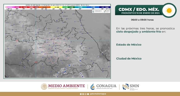 Clima en CDMX hoy 16 de enero