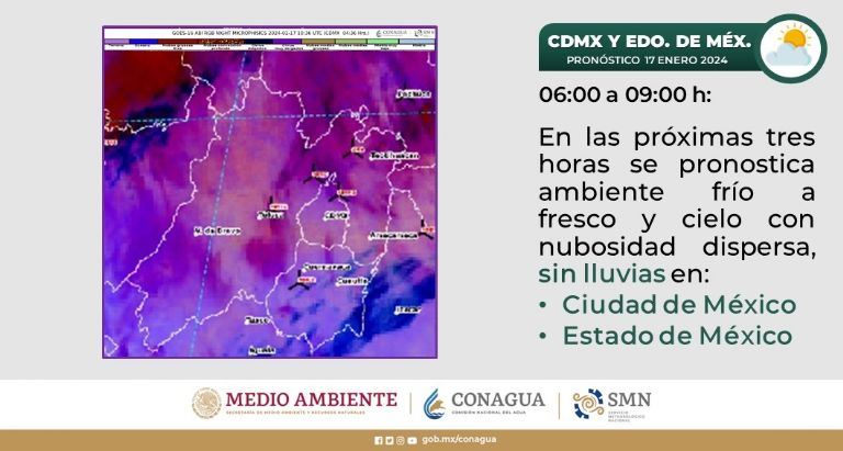 Clima en CDMX hoy 17 de enero
