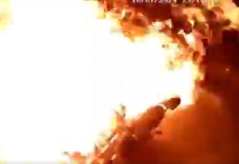 Delincuente se incendia en Cuautitlán